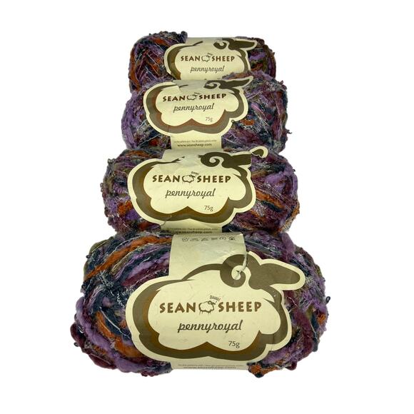 Lot of 4 New Sean Sheep Pennyroyal Yarn Wool Blend Crochet Knit Craft DIY Gift - Picture 1 of 5
